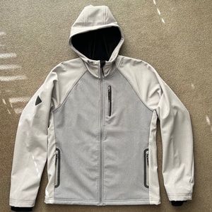 SUPERDRY Men's Hooded Waterproof Softshell - Medium, Gray NWOT